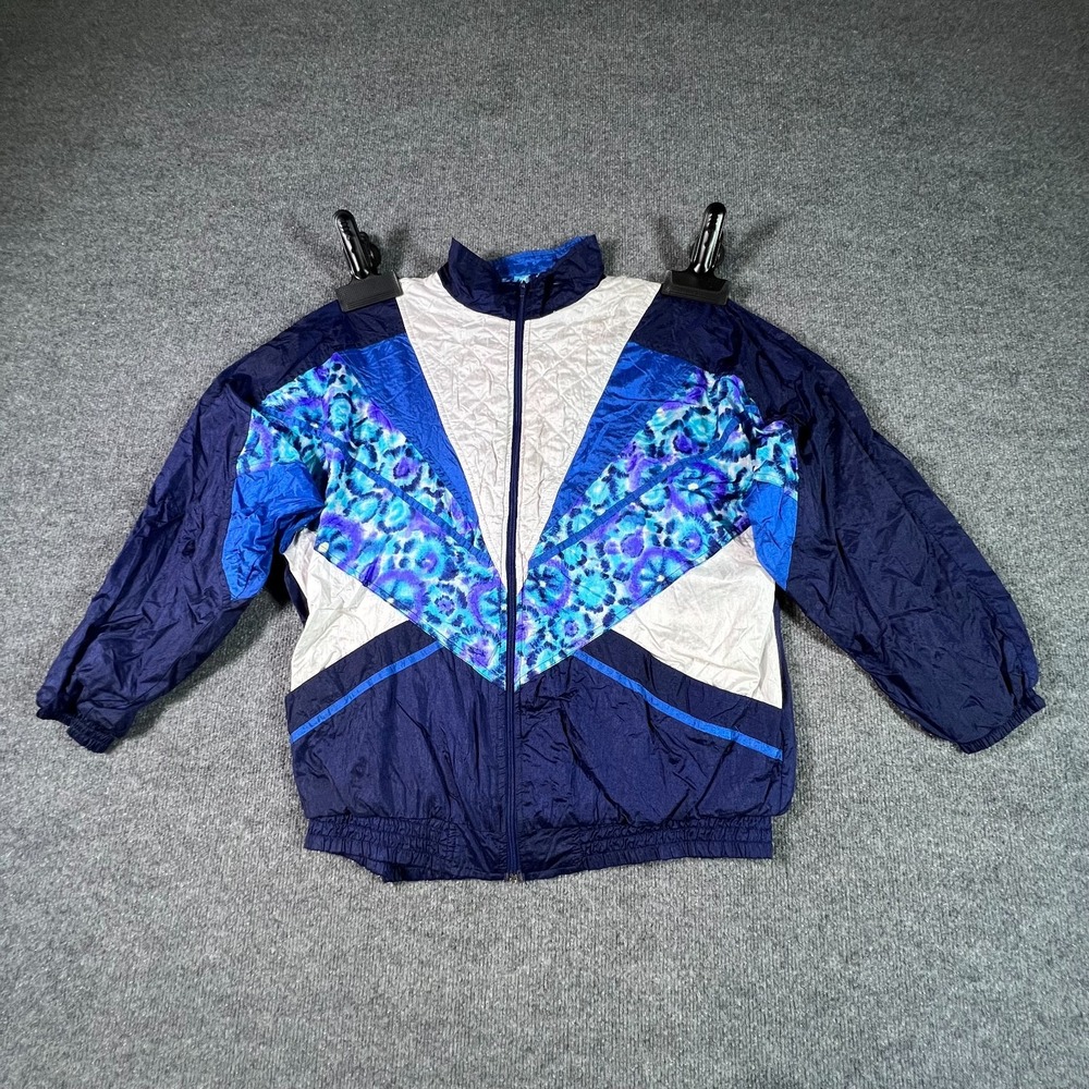 Bold Spirit Windbreaker Jacket Men's L Blue Nylon Hiking Camping Gorpcore Zip-Up